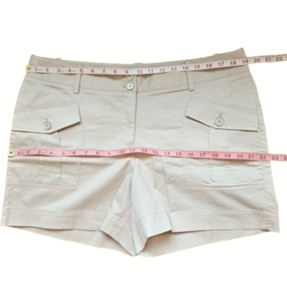 Talbots shorts mid rise with sash belt 4 flapped pockets size 14 - Picture 11 of 13